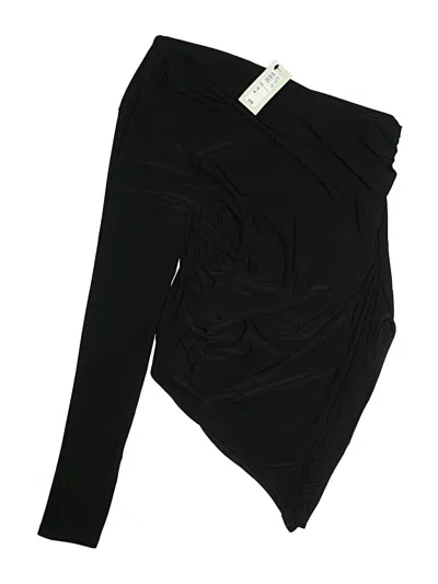 Pre-owned River Island Long Sleeve Top Black One Shoulder Neckline Tops