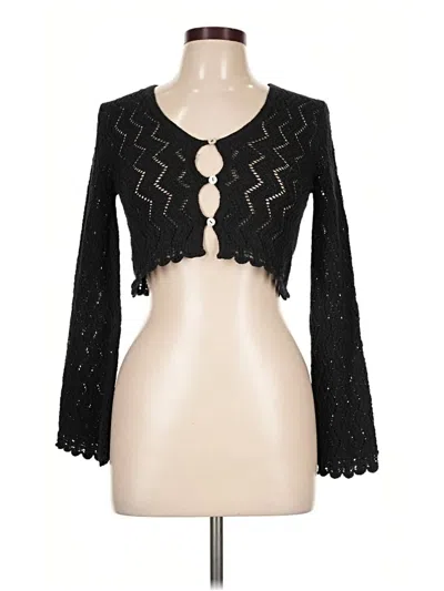 Pre-owned River Island Long Sleeve Top Black Sweetheart Neckline Tops