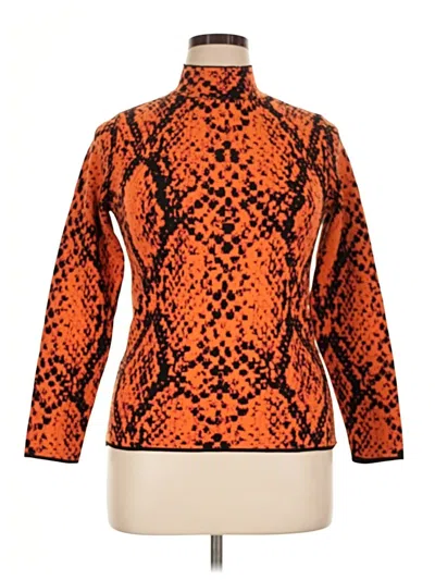 Pre-owned River Island Long Sleeve Turtleneck In Orange
