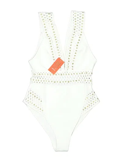 Pre-owned River Island One Piece Swimsuit In White