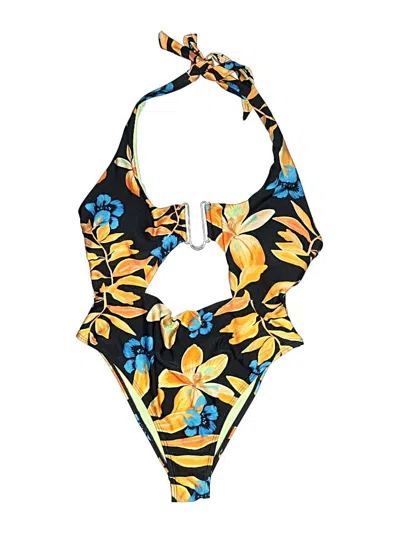 Pre-owned River Island One Piece Swimsuit In Yellow