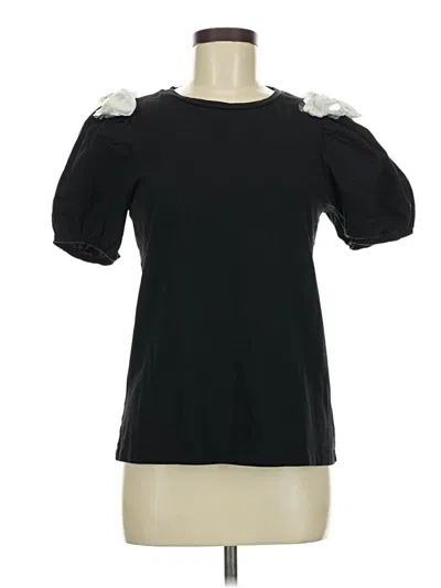 Pre-owned River Island Short Sleeve Top Black Cold Shoulder Neckline Tops