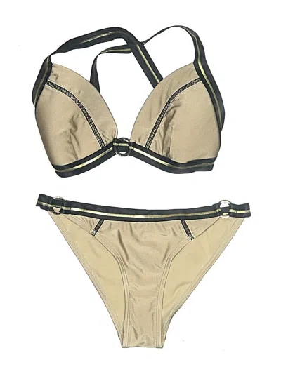 Pre-owned River Island Two Piece Swimsuit In Brown