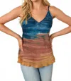 River + Sky Raya Bias V-neck Camisole In Mirage In Multi