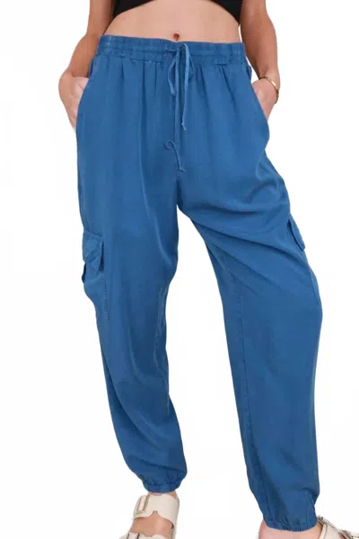 River + Sky Tencel Harlow Pant In Poseidon In Gold
