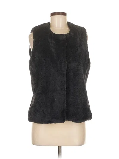 Pre-owned River Woods Faux Fur Vest In Black
