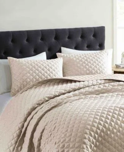 Riverbrook Home Harlan Herringbone 3 Piece Coverlet Sets In Brown