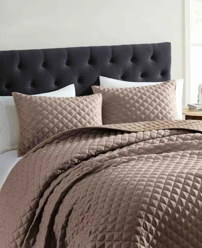 Riverbrook Home Harlan Herringbone 3-pc. Coverlet Set, Queen In Brown