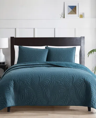 Riverbrook Home Micah Quilted 3-pc. Comforter Set, King In Blue