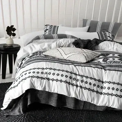 Riverbrook Home Nichols Black/white Cotton 5 Piece Comforter Set In Black;white