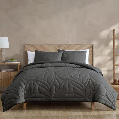 Riverbrook Home Nohemi 3 Pc Full/qn Quilted Top Duvet Set In Gray
