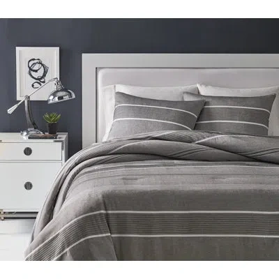 Riverbrook Home Reardon Collection Gray/white 3 Piece Comforter Set In Gray,white