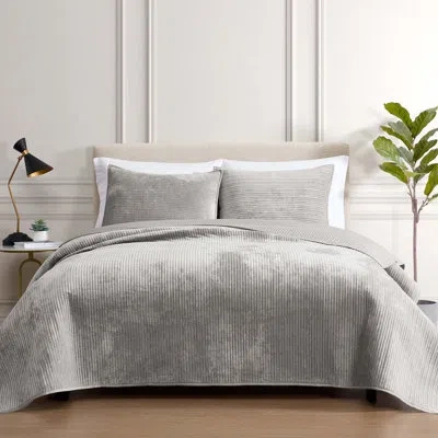 Riverbrook Home Ruby 3 Pc Queen Gray Coverlet Set