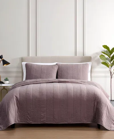 Riverbrook Home Saria Quilted 3-pc. Coverlet Set, King In Purple
