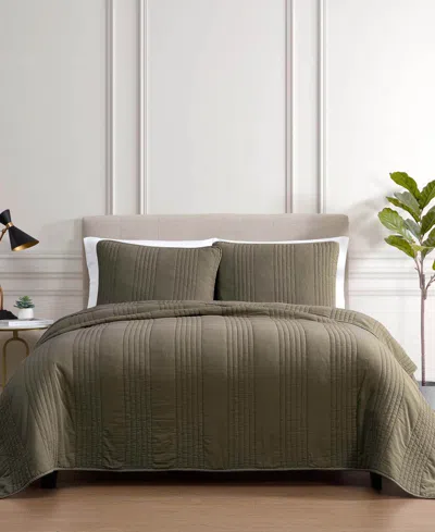 Riverbrook Home Saria Quilted 3-pc. Coverlet Set, Queen In Green