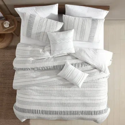 Riverbrook Home Sutton Cotton Blend Comforter Set In Gray;ivory;ivory,gray