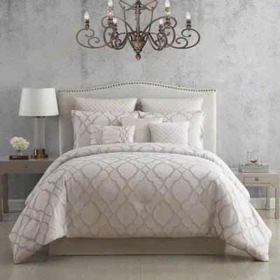 Riverbrook Home Tolbert Reversible 10 Piece Comforter Set In Ivory,champagne