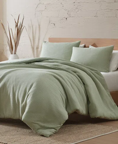 Riverbrook Home Warren Waffle 4-pc. Comforter Cover Set, King In Green
