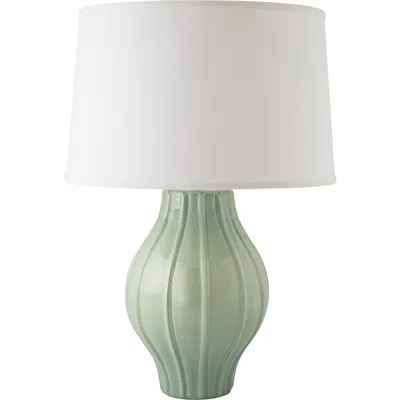 Riverceramic 26" Large Fluted Gloss Wythe Blue Ceramic Table Lamp