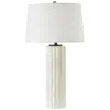 Riverceramic Bamboo Pure White Fluted Column Table Lamp
