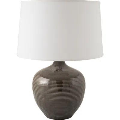 Riverceramic Bean Pot 25" High Gloss Charcoal Black Ceramic Table Lamp