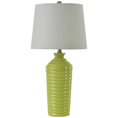 Riverceramic Coiled Chic Lime Glazed Table Lamp