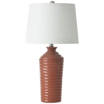 Riverceramic ® Coiled Paprika Glazed Table Lamp