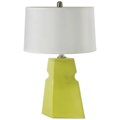 Riverceramic Cubic Chic Lime Glazed Table Lamp