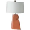 Riverceramic Cubic Orange Nectar Glazed Table Lamp