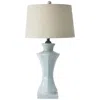 Riverceramic Diva 29" Speckled Mist Hourglass Ceramic Table Lamp