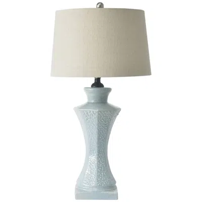 Riverceramic Diva 29" Speckled Mist Hourglass Ceramic Table Lamp