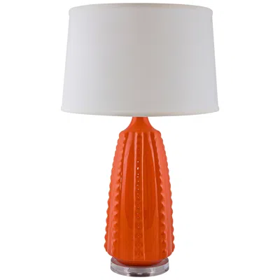 Riverceramic Dotty 31" High Gloss Orange Nectar Table Lamp