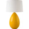 Riverceramic Egg 29" Modern Gloss Curry Yellow Ceramic Table Lamp