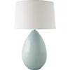 Riverceramic Egg 29" Modern Gloss Mist Gray Ceramic Table Lamp