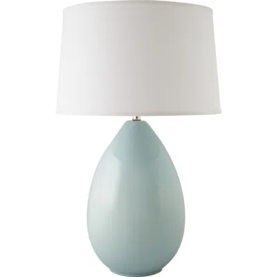 Riverceramic Egg 29" Modern Gloss Mist Gray Ceramic Table Lamp