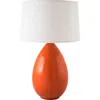Riverceramic Egg 29" Modern Gloss Paprika Red Ceramic Table Lamp