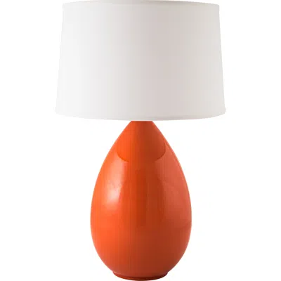 Riverceramic Egg 29" Modern Gloss Paprika Red Ceramic Table Lamp