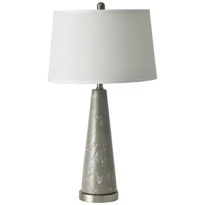 Riverceramic Empire 33" White Wash Gray Usb Ceramic Table Lamp