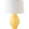 Riverceramic Fluted 26" Gloss Straw Yellow Ceramic Table Lamp