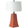 Riverceramic Graphic Paprika Glazed Column Table Lamp