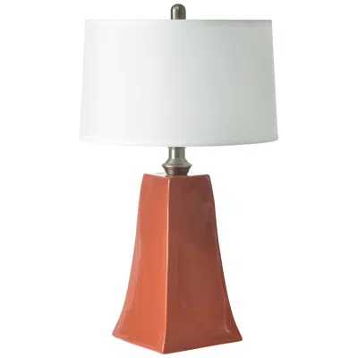 Riverceramic Graphic Paprika Glazed Column Table Lamp