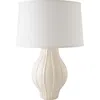 Riverceramic Large Fluted 26" Gloss White Ceramic Table Lamp