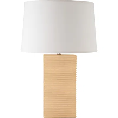Riverceramic Layered 27" High Textured Bone Color Ceramic Table Lamp