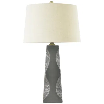 Riverceramic ® Modern Tribal Cast Iron Column Table Lamp