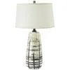 Riverceramic Primitive 29" Black And White Ceramic Vase Table Lamp