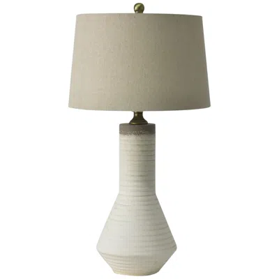 Riverceramic River Ceramic Conical 29" High Coconut Finish Ceramic Vase Table Lamp