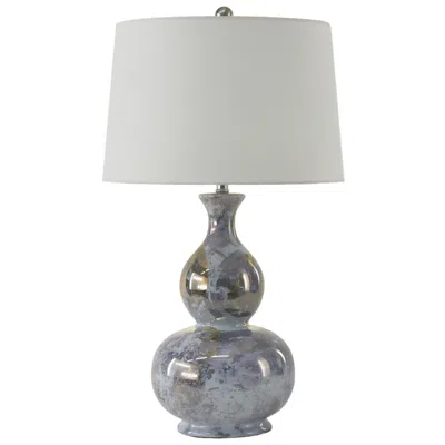 Riverceramic River Ceramic Iconic 30 1/2" Gloss Blue Mist Gray Ceramic Table Lamp