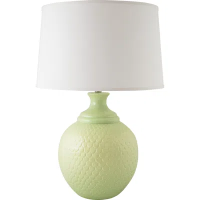 Riverceramic Shell Dance 27" Gloss Crisp Green Ceramic Table Lamp