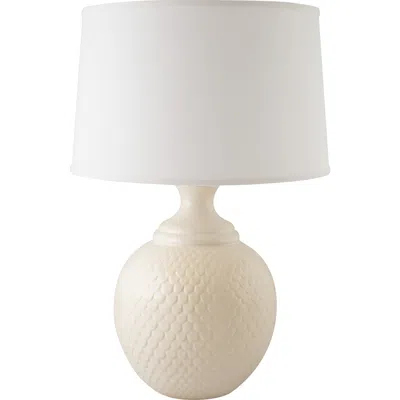 Riverceramic Shell Dance 27" Gloss White Ceramic Table Lamp