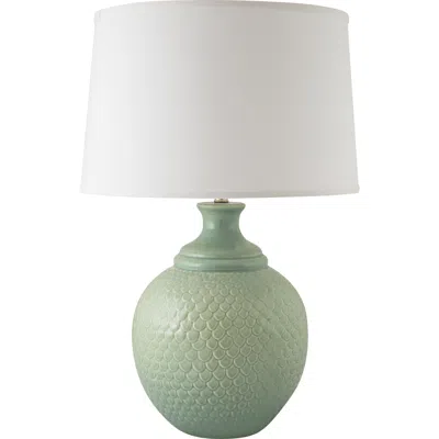 Riverceramic Shell Dance 27" Gloss Wythe Blue Ceramic Table Lamp